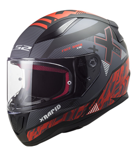 LS2 FF353 RAPID XTREET NEGRO MATE ROJO