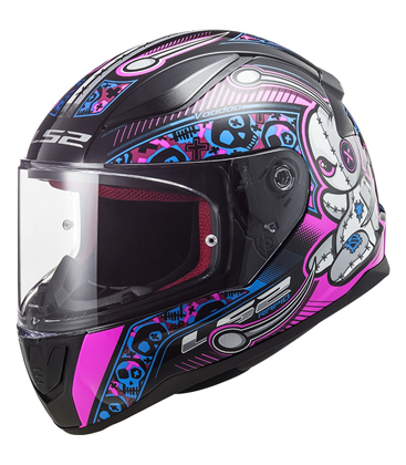 LS2 FF353 RAPID MINI VOODOO NEGRO ROSA FLUOR