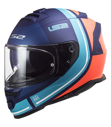 LS2 FF800 STORM SLANT AZUL MATE NARANJA FLUOR