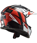 LS2 MX437 FAST EVO MINI STRIKE NEGRO BLANCO ROJO