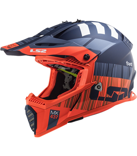 LS2 MX437 FAST EVO MINI XCODE NARANJA MATE FLUOR AZUL