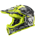 LS2 MX437 FAST MINI EVO CRUSHER NEGRO AMARILLO FLUOR