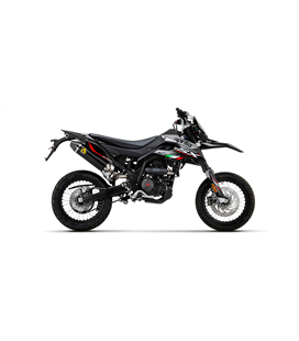 APRILIA RX / SX 125 2021 - 2022 SILENCIOSO THUNDER DE ALUMINIO DARK" FONDO EN CARBONO"