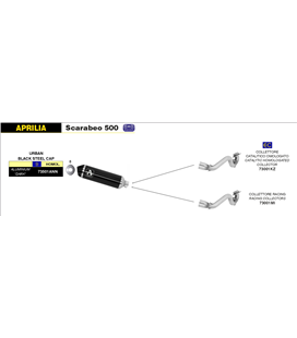 APRILIA SCARABEO 500 2003 - 2006 COLECTOR RACING PARA ESCAPE URBAN