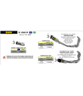 BMW S 1000 R 2014 - 2016 SISTEMA COMPLETO COMPETITION EVO" CON DBKILLER CON FONDO EN CARBONO"