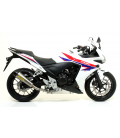 HONDA CBR 500 R 2013 - 2015 SILENCIOSO RACE-TECH DE ALUMINIO FONDO EN CARBONO