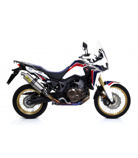 HONDA CRF 1000L AFRICA TWIN 2016 - 2019 SILENCIOSO MAXI RACE-TECH EN ALUMINIO FONDO EN CARBONO