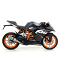 KTM RC 125 2015 - 2016 SILENCIOSO THUNDER DE ALUMINIO FONDO EN CARBONO