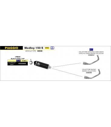 PIAGGIO MEDLEY 150 S ABS 2021 - 2022 COLECTOR RACING PARA ESCAPE URBAN