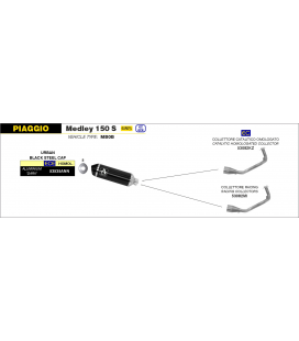 PIAGGIO MEDLEY 150 S ABS 2021 - 2022 CONECTOR CATALÍTICO HOMOLOGADO PARA ESCAPE URBAN