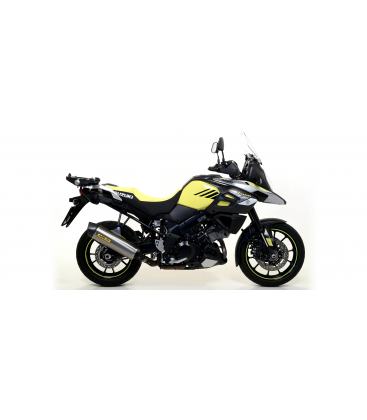 SUZUKI V-STROM 1000 2017 - 2020 SILENCIOSO MAXI RACE-TECH DE ALUMINIO DARK" FONDO EN CARBONO"