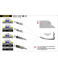 SUZUKI GSX-S 1000 / 1000 F 2015 - 2016 SILENCIOSO RACE-TECH DE CARBONO FONDO EN CARBONO