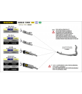 SUZUKI GSX-S 1000 / 1000 F 2017 - 2020 SILENCIOSO RACE-TECH DE CARBONO FONDO EN CARBONO