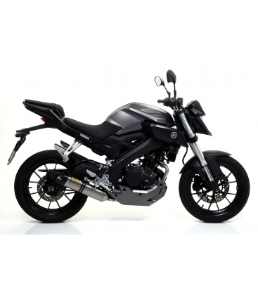 YAMAHA MT 125 2014 - 2019 SILENCIOSO THUNDER DE ALUMINIO DARK" FONDO EN CARBONO"