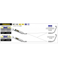 YAMAHA MT 125 2014 - 2019 SILENCIOSO THUNDER DE ALUMINIO DARK" FONDO EN CARBONO"