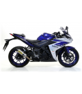 YAMAHA YZF R25 2015 - 2016 SILENCIOSO STREET THUNDER DE TITANIO FONDO EN CARBONO