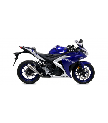YAMAHA YZF R3 2018 -            SILENCIOSO STREET THUNDER DE ALUMINIO DARK" FONDO EN CARBONO"