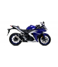 YAMAHA YZF R3 2018 -            SILENCIOSO STREET THUNDER DE ALUMINIO DARK" FONDO EN CARBONO"