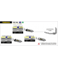 YAMAHA YZF R6 2006 - 2007 SILENCIOSO STREET THUNDER DE ALUMINIO FONDO EN CARBONO PARA COLECTORES ORIGINALES