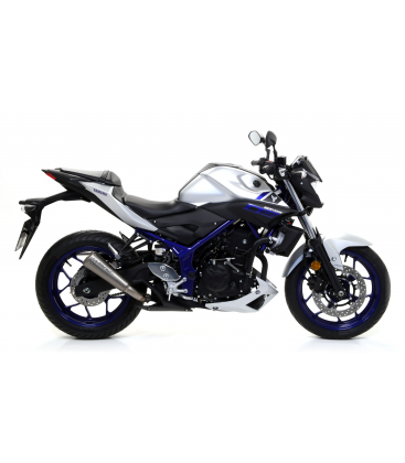 YAMAHA MT-03 2016 - 2017 SILENCIOSO STREET THUNDER DE TITANIO FONDO EN CARBONO