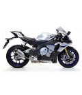 YAMAHA YZF R1 2015 - 2016 SILENCIOSO INDY RACE EN ALUMINIO DARK" FONDO EN CARBONO"