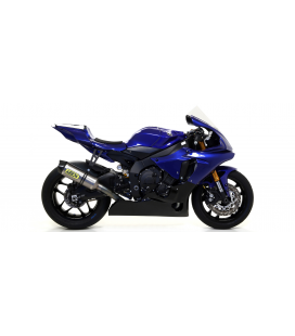 YAMAHA YZF R1 2017 - 2019 SISTEMA COMPLETO COMPETITION SBK FULL TITANIUM" CON DBKILLER CON FONDO EN CARBONO"