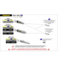 YAMAHA XJR 1300 2007 - 2017 SILENCIOSO RACE-TECH DE TITANIO FONDO EN CARBONO