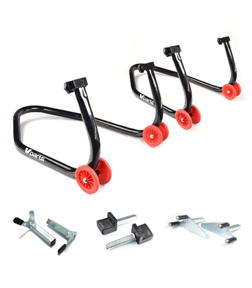 Kit completo caballetes paddock BIHR delantero y trasero + 3 soportes