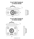 BASE RECTANGULAR DE 2 AGUJEROS QUAD LOCK 360