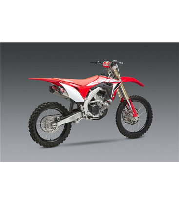 SILENCIADOR ESCAPE DOBLE YOSHIMURA SIGNATURE RS-9T, ACERO INOXIDABLE, TAPA CARBONO, HONDA CRF250R