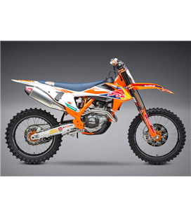 LINEA COMPLETA ESCAPE YOSHIMURA SIGNATURE RS-4,INOX, SILENCIOSO ALUMINIO Y TAPA CARBON, KTM 450SX-F