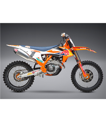 LINEA COMPLETA ESCAPE YOSHIMURA SIGNATURE RS-4,INOX, SILENCIOSO ALUMINIO Y TAPA CARBON, KTM 450SX-F