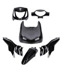 KIT DE CARENADOS HONDA SH 2004 6 PIEZAS NEGRO