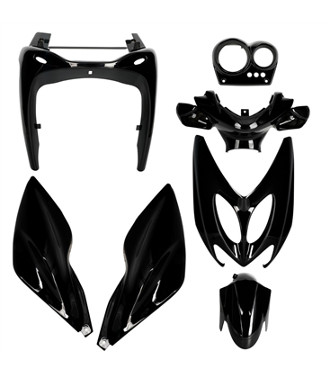 KIT DE CARENADOS YAMAHA AEROX 7 PIEZAS NEGRO