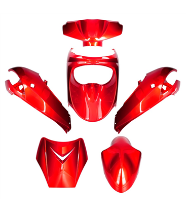 KIT DE CARENADOS PEUGEOT NEW VIVACITY 50 6 PIEZAS ROJO SCUDERIA