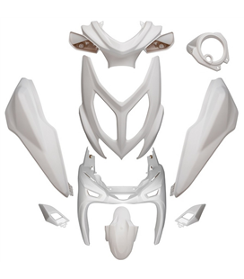 KIT DE CARENADOS YAMAHA AEROX / MBK NITRO 2013 9 PIEZAS BLANCO MATE