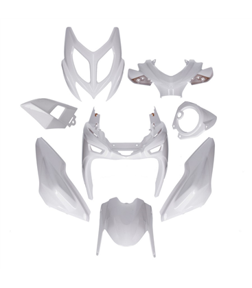 KIT DE CARENADOS YAMAHA AEROX / MBK NITRO 2013 9 PIEZAS BLANCO