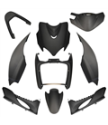 KIT DE CARENADOS YAMAHA JOG R RR / MBK MACH G 9 PIEZAS NEGRO MATE