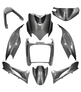 KIT DE CARENADOS YAMAHA JOG R RR / MBK MACH G 9 PIEZAS GRIS NARDO