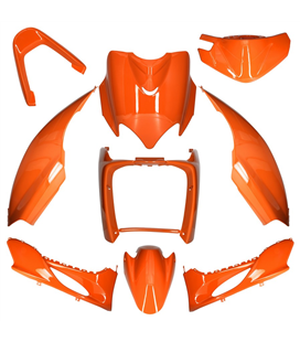 KIT DE CARENADOS YAMAHA JOG R RR / MBK MACH G 9 PIEZAS NARANJA