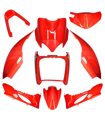 KIT DE CARENADOS YAMAHA JOG R RR / MBK MACH G 9 PIEZAS ROJO