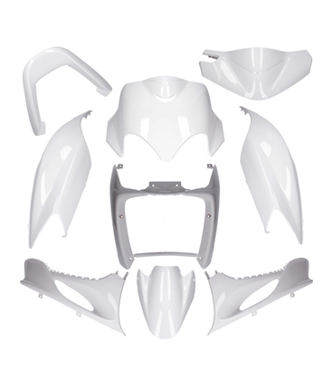 KIT DE CARENADOS YAMAHA JOG R RR / MBK MACH G 9 PIEZAS BLANCO