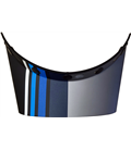 VISERA CASCO BELL MOTO-3 STRIPES NEGRO/AZUL