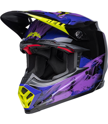 CASCO BELL MOTO-9S FLEX SLAYCO NEGRO/VIOLETA, 58-59 / TALLA L