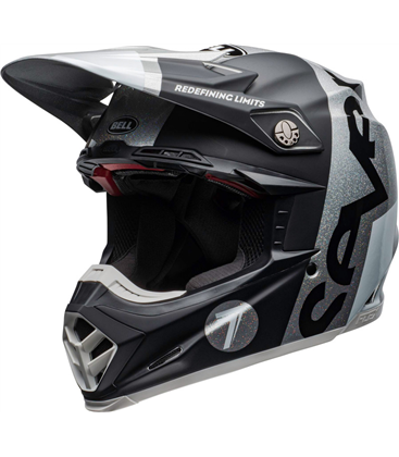 CASCO BELL MOTO-9 FLEX SEVEN GALAXY - NEGRO/PLATA
