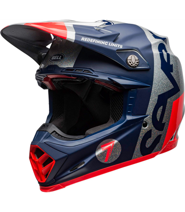 CASCO BELL MOTO-9 FLEX SEVEN GALAXY - NAVY/PLATA