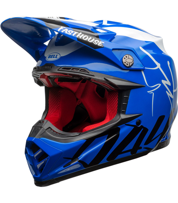 CASCO BELL MOTO-9 FLEX FASTHOUSE DID 2020 AZUL/BLANCO/NEGRO, TALLA M