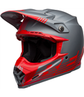CASCO BELL MOTO-9 FLEX LOUVER GRIS/ROJO MATE 60-61, TALLA XL