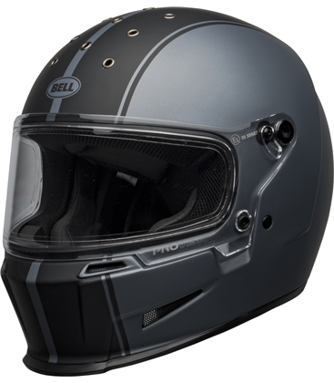 CASCO BELL ELIMINATOR RALLY GRIS/NEGRO, 59-60 / TALLA L