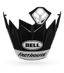 KIT VISERA+MENTONERA BELL MOTO-9 FLEX FASTHOUSE NEGRO MATE/BLANCO